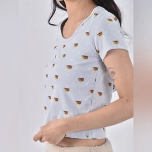 🐱2/20 Uniqlo x Paul and Joe Cat Cropped T  shirt - women’s XL